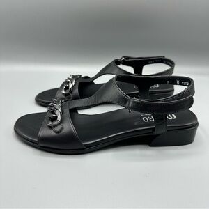Munro Chain Decoration Flat Sandals Women’s Size 7N Black